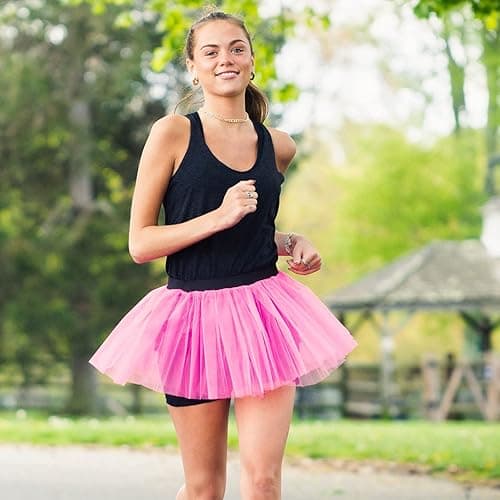 Gone For a Run Running Tutu | Neon Tutu Skirts for Women | Adult Tutus for Women in Multiple Colors | Running Skirts - One Size - Neon Pink thumbnail 2