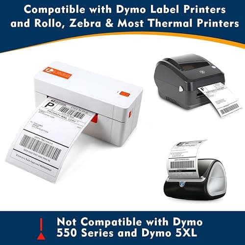 L LIKED 220 PCS 4"x6" Thermal Shipping Labels, Perforated White, Strong Adhesive Direct Thermal Labels(1 Roll), Compatible with DYMO 4XL 1744907,Zebra, Rollo, Jadens, Nelko thumbnail 3