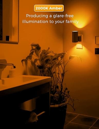 L LOHAS LED Night Light, Amber Nightlight, Dimmable Night Light, Light Sensor, Yellow Nightlight, 0-100LM, Sleep Light for Kids, Soft & Warm Light for Bedroom, Bathroom, 2 Pack | Sleep Light for Kids, Soft & Warm Light, Dimmable Night Light, Light Sensor, for Bedroom, for Bathroom, 0-100LM thumbnail 5