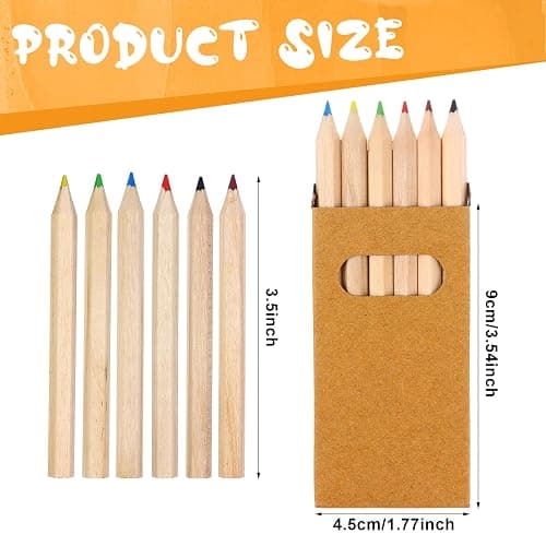 TBoxBo 120Pcs/20 Boxs Boxs Colored Pencils Bulk Mini Drawing Pencils Set for Kids, 3.5inch Short Fat Color Pencils for Adult Coloring Books, Classroom School Drawing Birthday Wedding Party Favors thumbnail 3