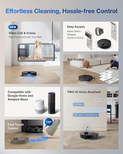 ECOVACS DEEBOT T30S PRO Robot Vacuum and Mop, 11000Pa, TruEdge Adaptive Edge Mopping, ZeroTangle Technology, AI Instant Re-mop, Self-Emptying & Refilling, AI Obstacle Avoidance thumbnail 10