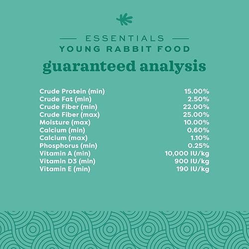 Oxbow Essentials Rabbit Food, Young Rabbit, Made with Oxbow Timothy, Pet Food Pellets for Bunnies, Small Animal Pet Products, Made in USA, High Fiber Bunny Supplies, 10 lb. bag thumbnail 8