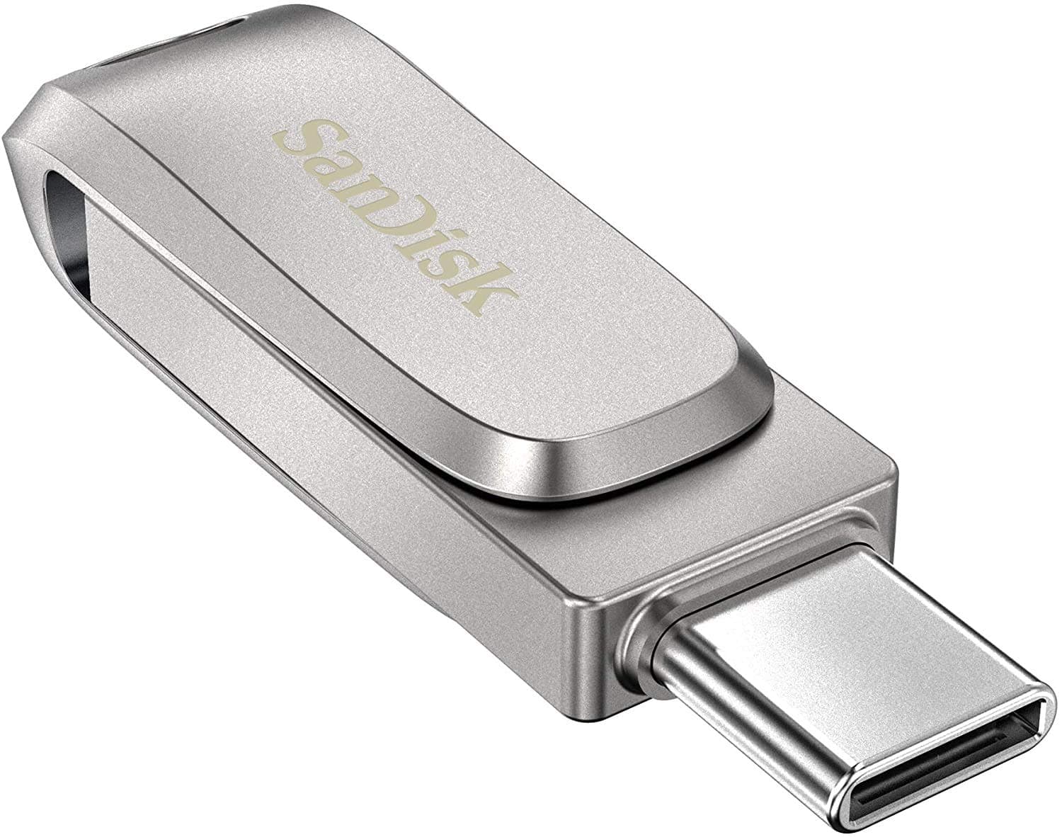 SanDisk 128GB Ultra Dual Drive Luxe USB Type-C - SDDDC4-128G-G46, Silver thumbnail 3
