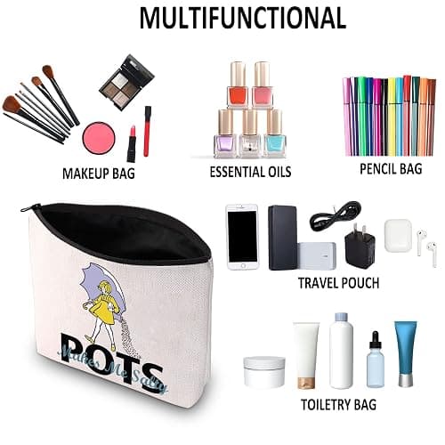 G2TUP POTS Awareness Gift POTS Makes Me Salty Makeup Bag POTS Syndrome Fighter Warrior Cosmetic Bag Dysautonomia Awareness Gift (POTS Makes Me Salty MB) thumbnail 6