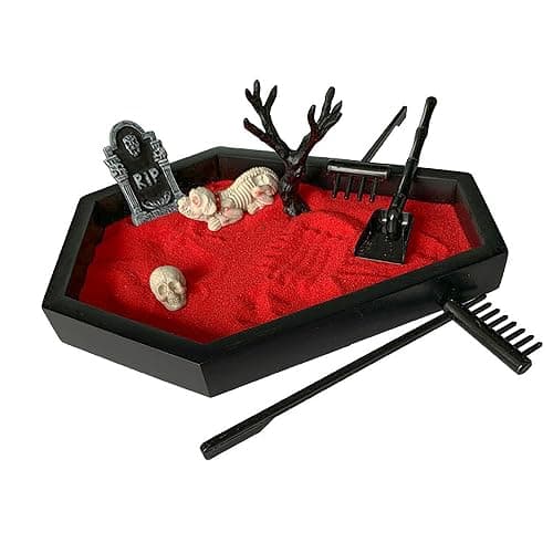 Zen Garden for Desk Gothic Gifts Office Desk Decor Mini Zen Garden Kit (Gothic Set A) - Image 1