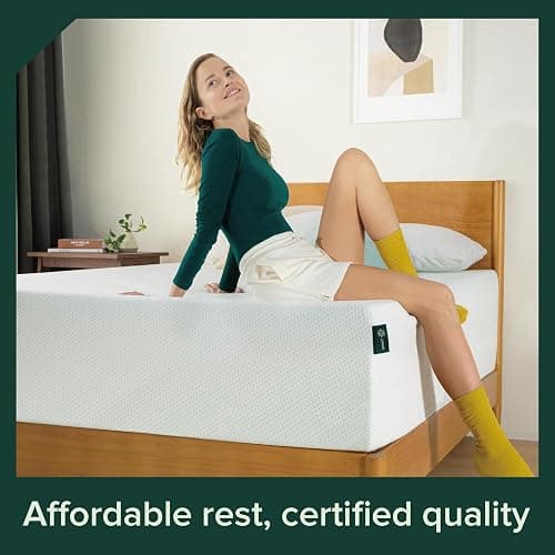 Zinus 14 Inch Queen Green Tea Memory Foam Mattress, Fiberglass Free, Medium Firm Feel, Zoned Pressure Relief, Certified Safe Foams & Fabric, Mattress in A Box thumbnail 3