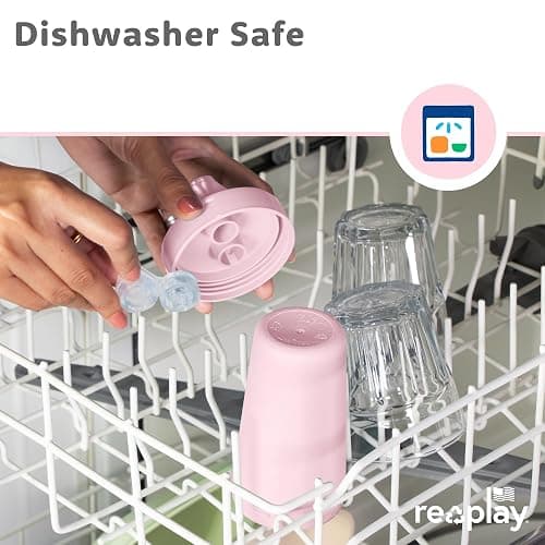Re-Play Spill-Proof Sippy Cups - Reusable 10 Oz Set of 6, Dishwasher & Microwave Safe, Made in USA, Fairytale thumbnail 8