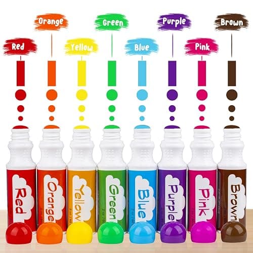 Dot Markers for Toddlers Kids Preschool, Bingo Daubers Washable Art Markers 8 Colors, Toddlers Arts and Crafts Supplies, Kids Painting Drawing Coloring Supplies, Dot Paint Craft Kit Preschool Learning thumbnail 3