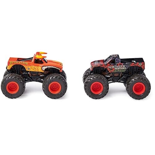 Monster Jam, Official El Toro Loco vs. Northern Nightmare Color-Changing Die-Cast Monster Trucks, 1:64 Scale thumbnail 4