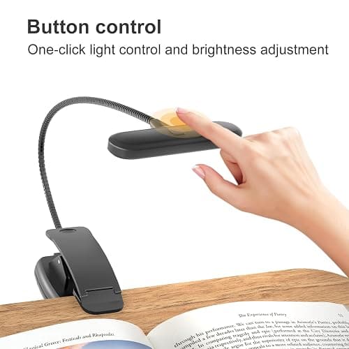 ERGONOV Book Pillow Stand with 6500K Reading Light, Hands Free Book Holder, Comfortable Lap Book Stand for Reading in Bed, Desk, or Sofa, Wooden Book Rest for Book Lovers,AAA Battery Required thumbnail 5