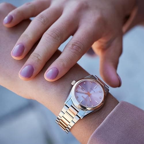 Citizen Eco-Drive Sport Luxury Diamond Pink Dial Two-Tone Watch 33mm - EW2706-58X thumbnail 4