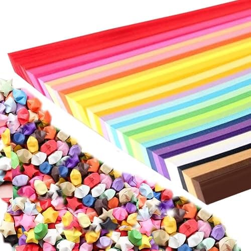 Star Origami Paper, DIY origami paper star strips(27-Color 1030 sheets) - Image 1