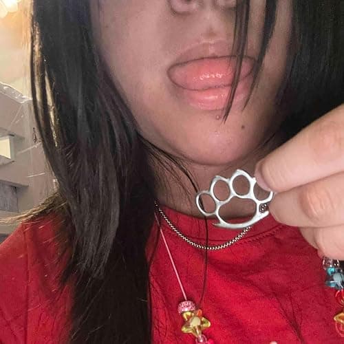 VIEKYBUTTY Dog Necklace Paw Print Necklace Silver Steel Dog Jewelry Pet Necklace For Women Men thumbnail 8