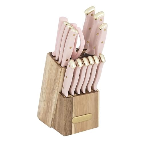 Farberware 15-Piece Knife Block Set with Black Soft-Grip Handles and Graphite Block - Kitchen Knife Set with Chef Knife, Steak Knives, Shears and Sharpening Steel thumbnail 4