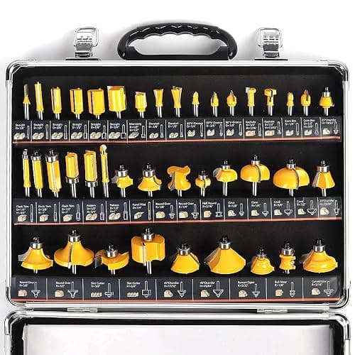 KOWOOD Router Bits Set of 40 Pieces, 1/4 Inch Shank, 40A Expert Router Bit Kit. thumbnail 7