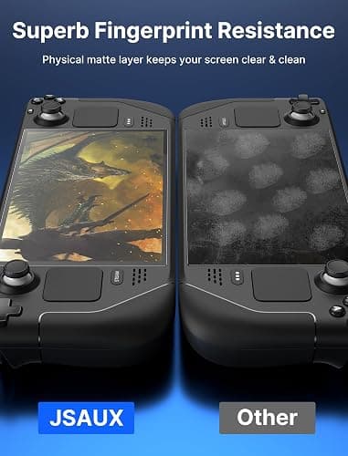 JSAUX 2-Pack Anti Glare Screen Protector for Steam Deck, 9H Hardness Matte Tempered Glass for Steam Deck OLED with Guiding Frame, Scratch Resistant, Comes with Toolkits thumbnail 5