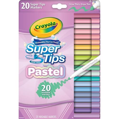 Crayola 20ct Pastel Supertip Markers - 20 Count (Pack of 1) thumbnail 2