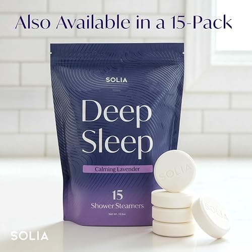 Solia Lavender Shower Steamers Aromatherapy 7-Pack - Patent-Pending Calm Shower Steamers Lavender Bombs, Relaxing Steam Tablets, Selfcare Gifts for Women, Relaxing Bath Gifts thumbnail 8