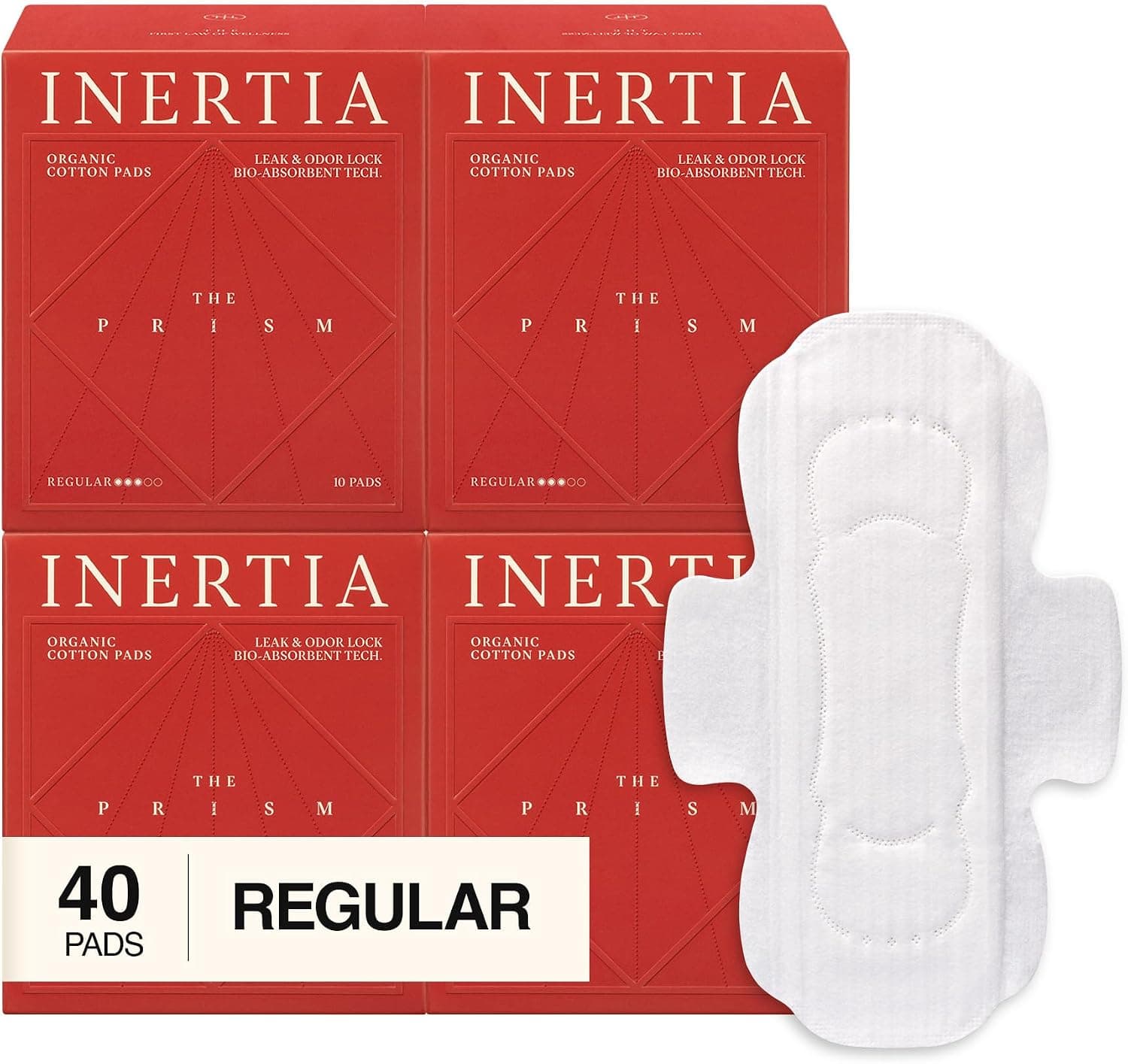 INERTIA The Prism Red – Truly Organic, Ultra Thin &amp; Leak-Proof Korean - Image 1