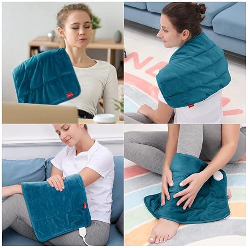 Comfytemp Weighted Heating Pad for Back & Period Cramps, FSA Eligible, Birthday Gifts for Mom Dad Women Men, 2.2lb HSA Electric Heat Pad for Neck Shoulder Pain Relief, 2H Auto-Off Heated Pad, 12x24 thumbnail 8