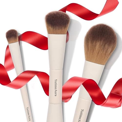 YutimeAura Makeup Brush Set 10pc, Dual-Ended Makeup Brushes For Bronzer, Contour, Eyeshadow, Blush, Concealer & Foundation Application thumbnail 6
