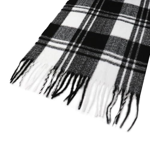 RonFoxi Plaid Scarf for Women Men, Lightweight Classic Tartan Tassel Scarves Fashion Warm Winter Chunky Scarf Cold Weather thumbnail 3