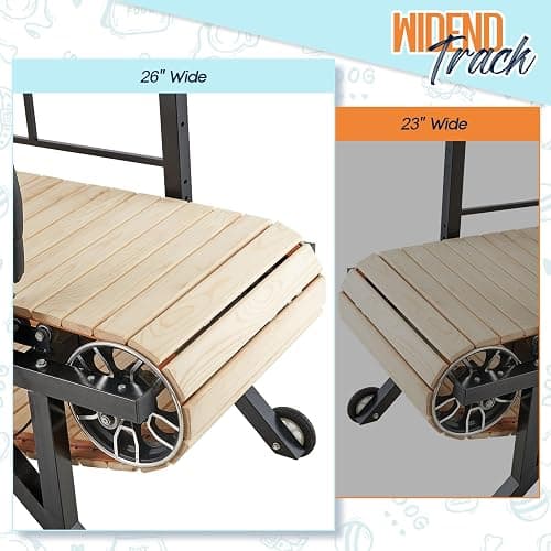 Albott Dog Treadmill for Large & Medium Dogs with Pace Adjustbable Brake and Roller Wheels, Enlarged Indoor Slatmill for Dogs to Keep Fit and Healthy, Up to 330 Lbs thumbnail 5