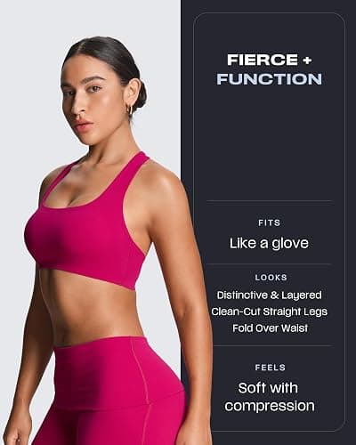 Aoxjox Women's Athlenza Fold Over Waist Yoga Pants | straight leg yoga pants,fold over waist,multiple inseam,no front seam, ultra soft lumastretch™ fabric, workout & yoga, casual thumbnail 4