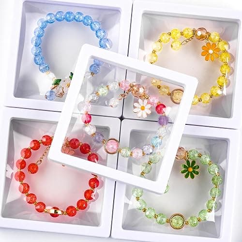 XSEINO About 7200PCS 6mm Glass Beads Bracelet Making Kit,144 Assorted Colors Crystal Glass Beads for Bracelet and Jewelry Making and DIY Crafts,Friendship Gifts,to Give to Friends, Family thumbnail 6