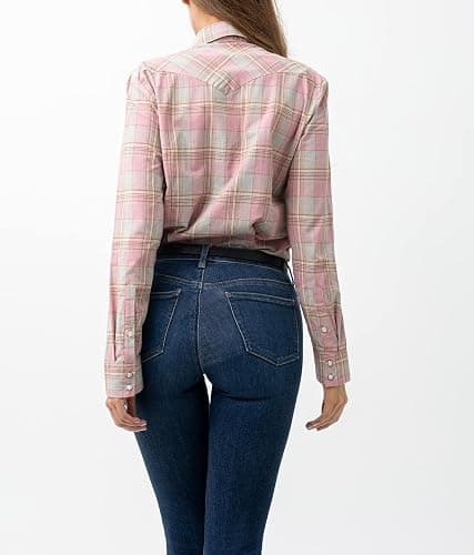 PASHARTUK Western Shirts for Women Cotton Long Sleeve Shirts for Women with Snap Buttons Plaid Shirts for Women thumbnail 5