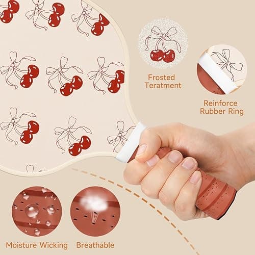 Pickleball Paddles, USAPA Approved Cute Pickleball Paddles Set of 2/4, Polypropylene Honeycomb Core, Fiberglass Pickleball Set with 2 or 4 Pickleball Rackets, 4 Balls, 1 Bag for Women thumbnail 5