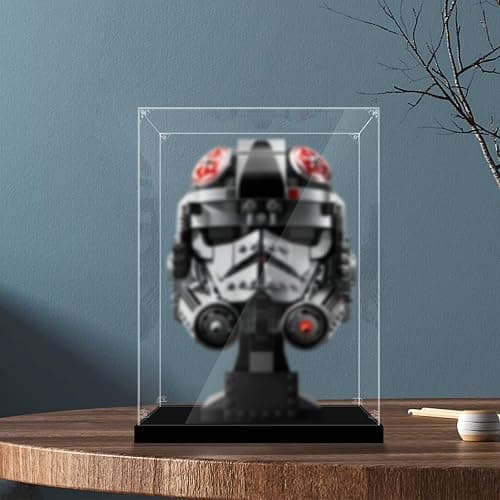 LILIKAKA Display Case for Lego Helmet, 7x7x9inches (18x18x23cm), Suitable for Lego 75304 76329 75408 75415 75328 75349 75429 76285 75350 75351 75327 76187 76182 76199 etc. thumbnail 2