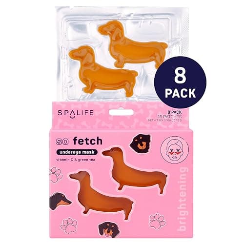 SpaLife So Fetch Hydrogel Under Eye Patches for Dark Circles | Mothers Day Gifts | Dachshund Under Eye Patches for Puffy Eyes | Weiner Dog Undereye Bags | Pack of 8 Pairs (8 Undereye Treatments) thumbnail 8