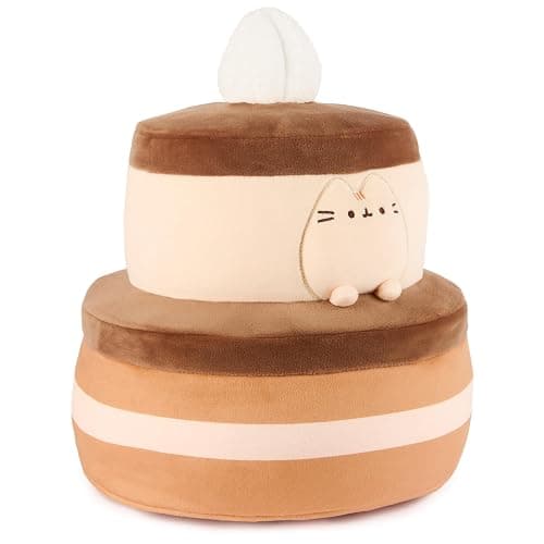 GUND Pusheen Chocolate Cake Squisheen, Squishy Toy, Collectible Plush Toy, Dessert Plush, Cat Stuffed Animal for Ages 8 and Up, Brown, 11” thumbnail 2