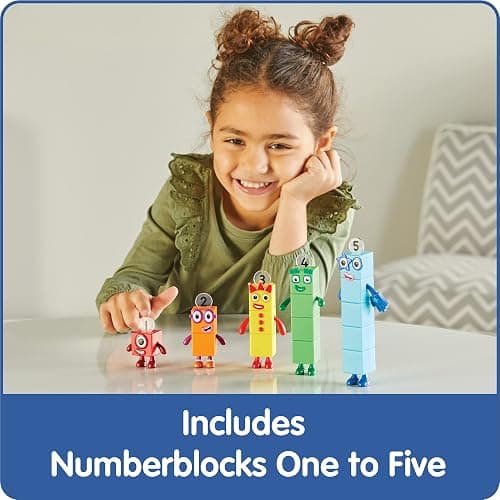 hand2mind Numberblocks Friends One to Five, Action Figure Set, Toy Figures & Playsets, Small Figurines for Kids, Counting Blocks, Numbers for Toddlers, Math Toys, Kids Birthday Gifts thumbnail 3