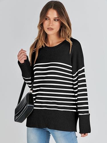 ANRABESS Women's Oversized Sweaters 2025 Long Sleeve Fuzzy Knit Casual Chunky Pullover Sweater Fall Outfits Clothes thumbnail 8