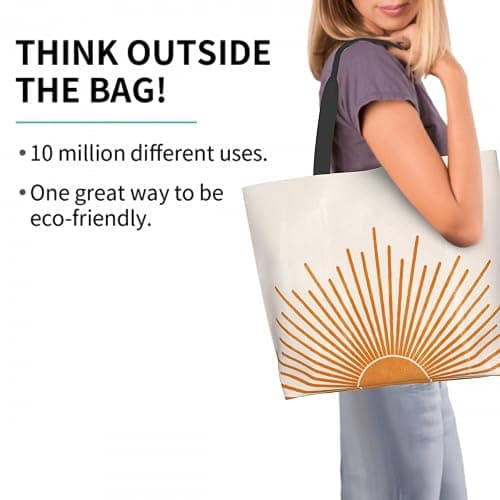 Shoulder Bag Large Reusable Eco-friendly Shopping Bags Portable Storage Handbag thumbnail 8