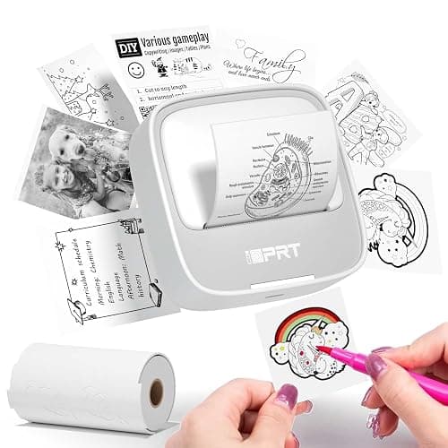 iDPRT Sticker Printer, Portable Sticker Maker Machine, Mini Inkless Bluetooth Thermal Printer for iPhone & Android, Pocket Printer for Labels, Barcodes, DIY Journaling, Kids Gift, Gray - Image 1