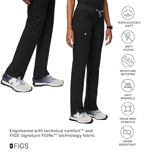 FIGS Kade Cargo Scrub Pants for Women — Classic Fit, Straight Leg, 4 Pockets, Yoga Waistband, Anti-Wrinkle thumbnail 5