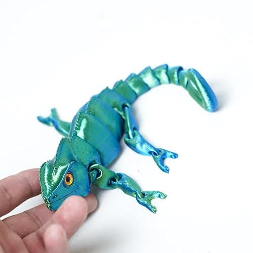 3D Printed Lizard Model with Eyes,Flexible Animals Toy Statue,Movable Joints,Home Office Decor,Interesting Toys,Festival Gifts toco,Fidget Toys, Executive Desk Animals Toy (GB) thumbnail 6