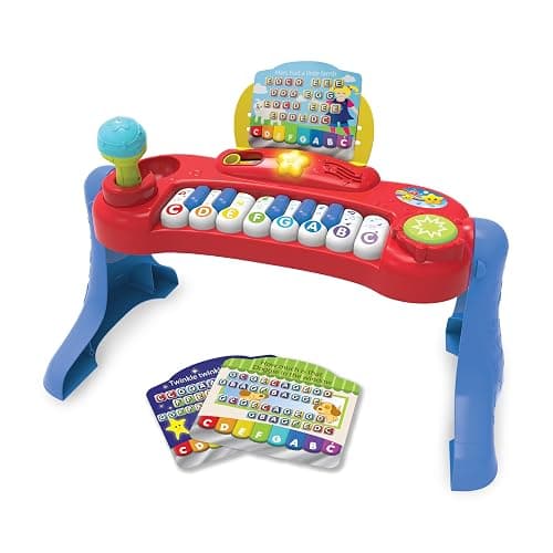 Winfun Baby Music Center for Toddlers 9+ Months 8-Note Piano with 3 Double-Sided Music Scores Adjustable Microphone Play-Along Tunes Free Play Mode Educational Music Toy for Boys & Girls thumbnail 3