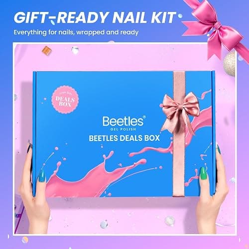 Beetles Gel Nail Polish Kit with U V Light - Gift Box Wild Gleam Collection 36 Colors Nail Polish Kit 75 Pcs for Women Girls Gel & Top Base Coat with Brushes & False Nails Tip Must Have Salon at Home thumbnail 6