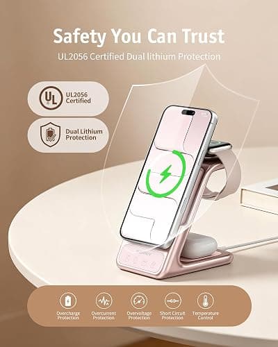 RORRY AuraDock Charging Station for Apple,10000mAh Detachable Power Bank | 3 in 1 for Magsafe Charger, 30W PD Wireless Magnetic Charging Station for iPhone, Apple Watch, AirPods thumbnail 9