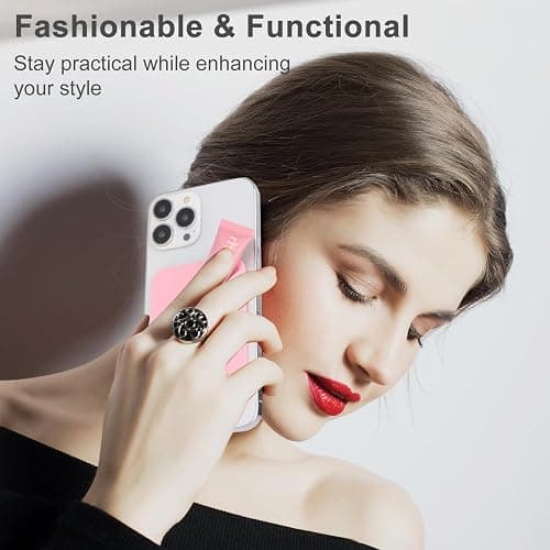 Meowpoo Protective Lip Gloss Case with Adhesive Holder for Most Phone Models, Stylish and Convenient Grip-On Silicone Lip Balm Case (Pink) thumbnail 5