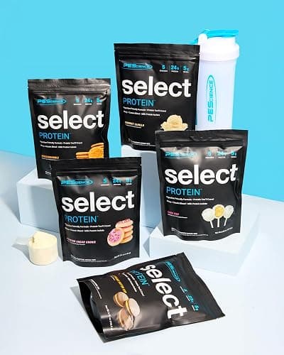 PEScience Select Protein Powder Variety Pack - 5 Flavors - 25 Servings - Protein Powder Sample Pack, Whey and Casein Blend, Keto Friendly, Gluten Free, Digestion Friendly, Amazing Taste thumbnail 3