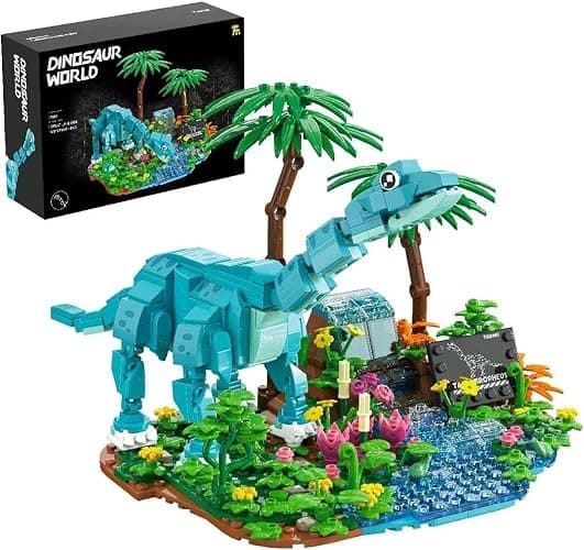 TOY PLAYER Building Blocks Dinosaure World Brachiosaurus Lot de 541 blocs de construction dinosaures pour garçons de 14 ans et plus - Kit de construction de la période volcanique Jura pour adultes - Image 1