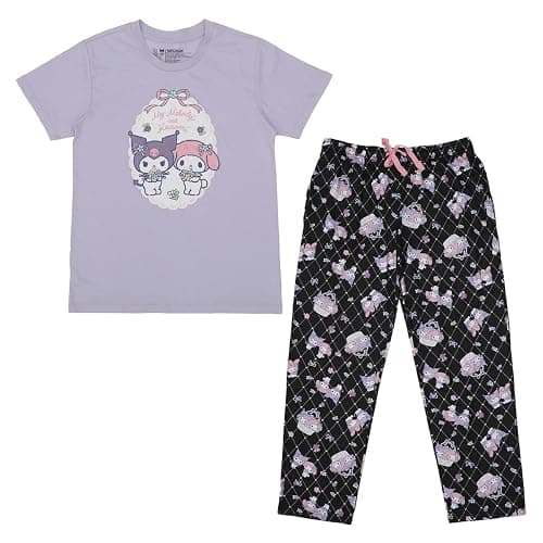 Bioworld Kuromi & My Melody Women's Lavender Sleepwear Set thumbnail 6