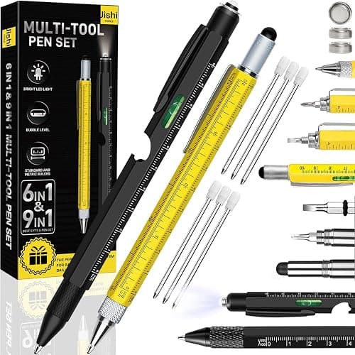 Gifts for Men, Multitool Pen Set 2pcs Multi-Tool Pens Birthday Gifts for Men Dad Gifts for Dad Him Boyfriend Husband Boss, Cool EDC Tools Gadgets Mens Gifts for Anniversary Christmas Stocking Stuffers - Image 1