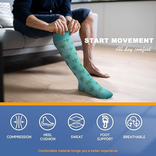 Compression Socks 6 Pairs 20-30 mmhg thumbnail 6
