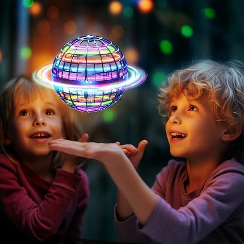 Ivtivfu Flying Orb Ball (Blue, 2025 Upgraded) with Dazzling Lights, Magic Hover Spinner, Cool Boomerang Drone, Floating Cosmic Globe, Kids Toys Gifts for 6 7 8 9 10 Year Old Boys Girls thumbnail 2